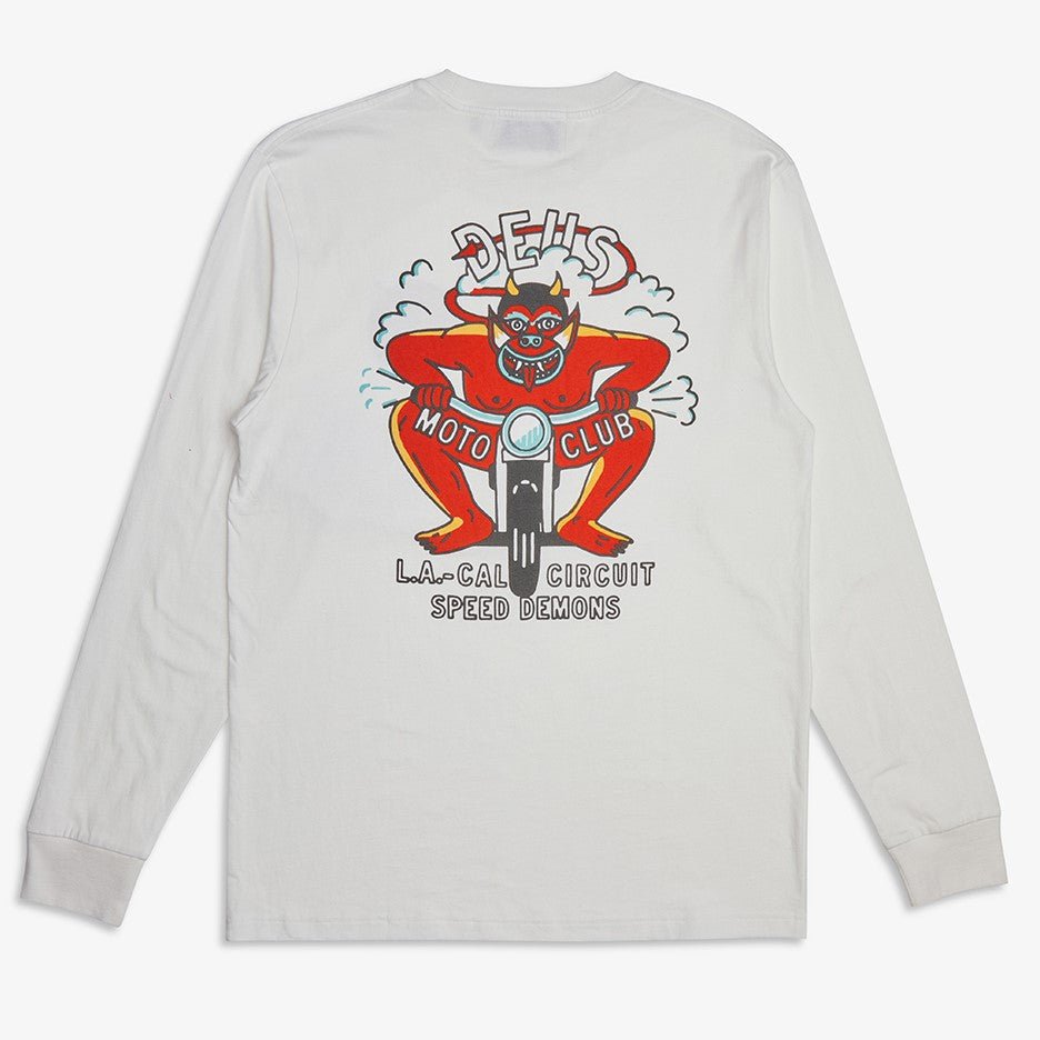 Deus Ex MachinaRiding Hot Longsleeve Shirt Vintage WhiteT-ShirtBritish Parts Lucerne