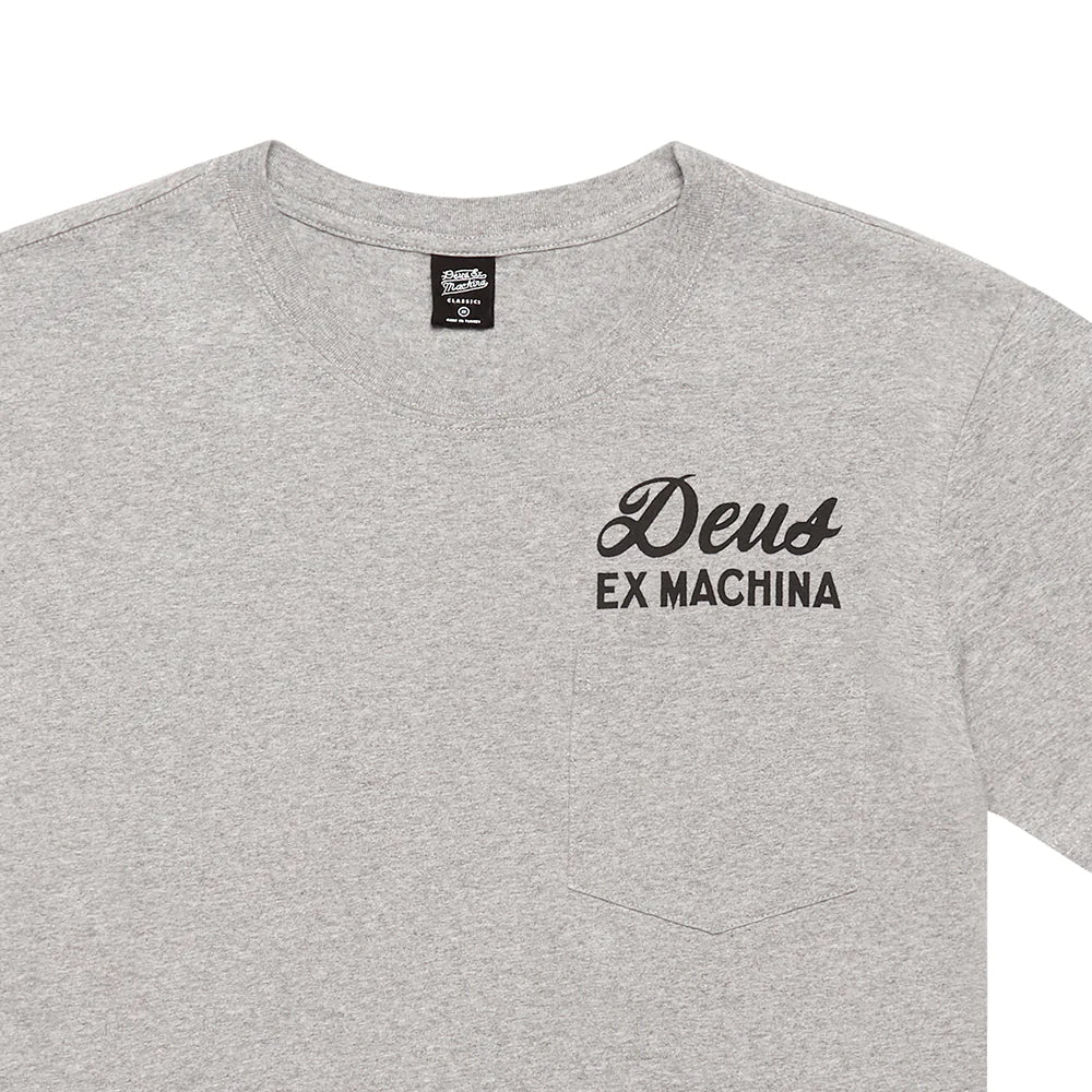 Deus Ex MachinaVenice Address Pocket T-Shirt gray mottledT-ShirtBritish Parts Lucerne