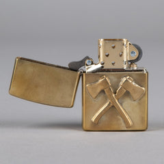 Fine jewelryZippo Axes BronzeLighterBritish Parts Lucerne