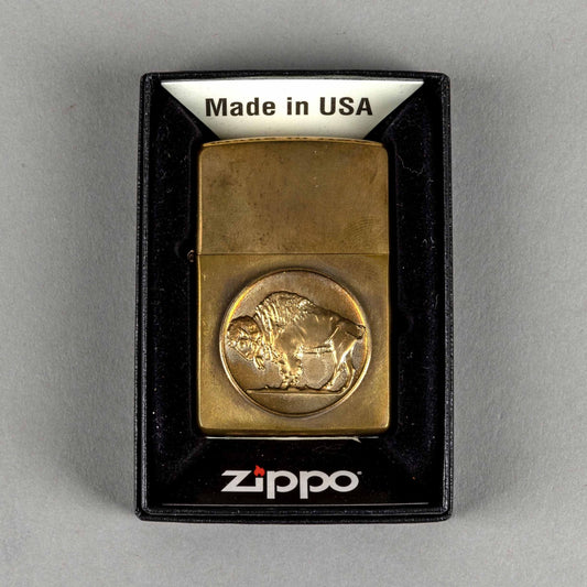 Fine jewelryZippo Buffalo bronzeLighterBritish Parts Lucerne