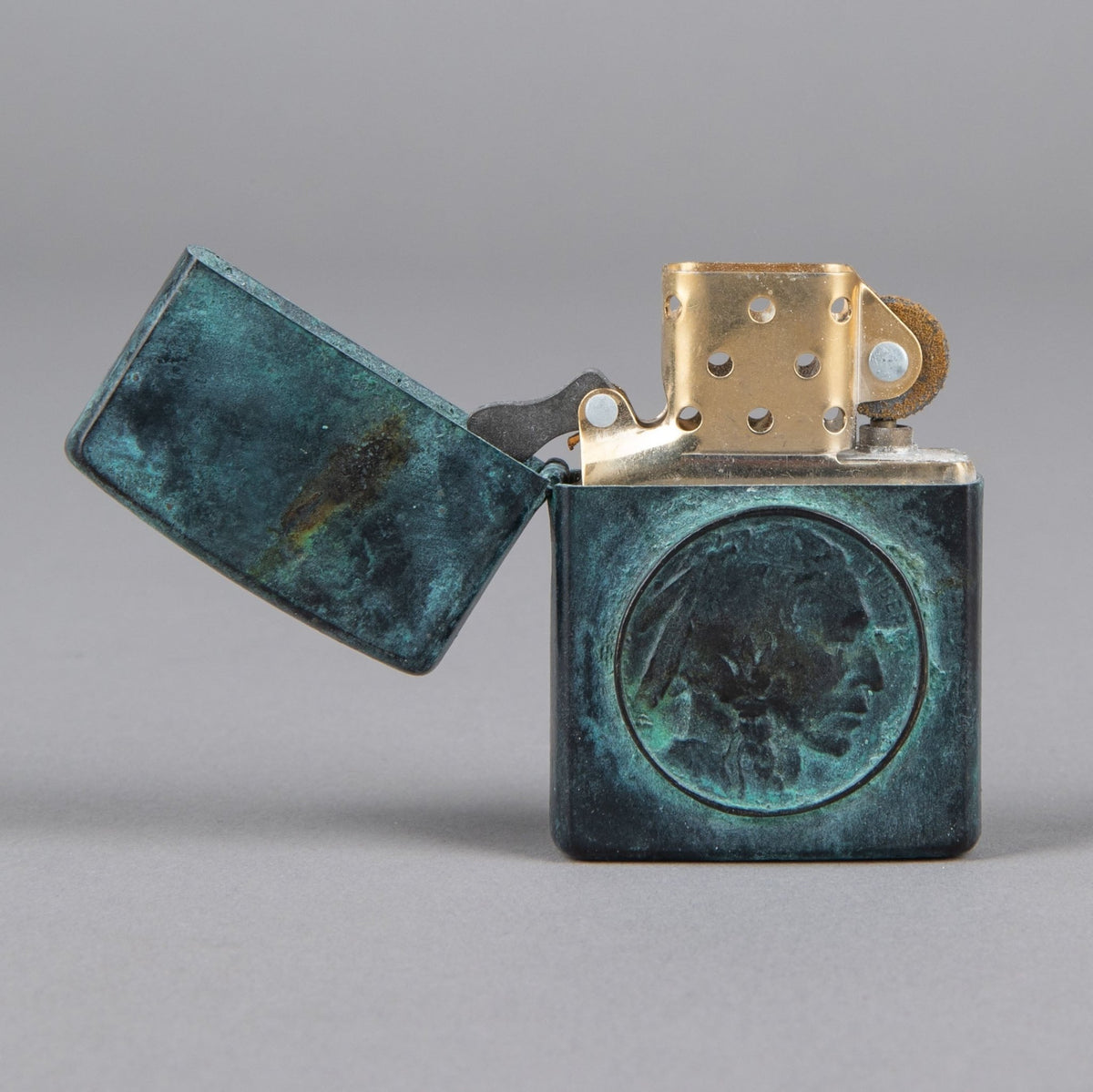 Fine jewelryZippo Indian bronze patinatedLighterBritish Parts Lucerne