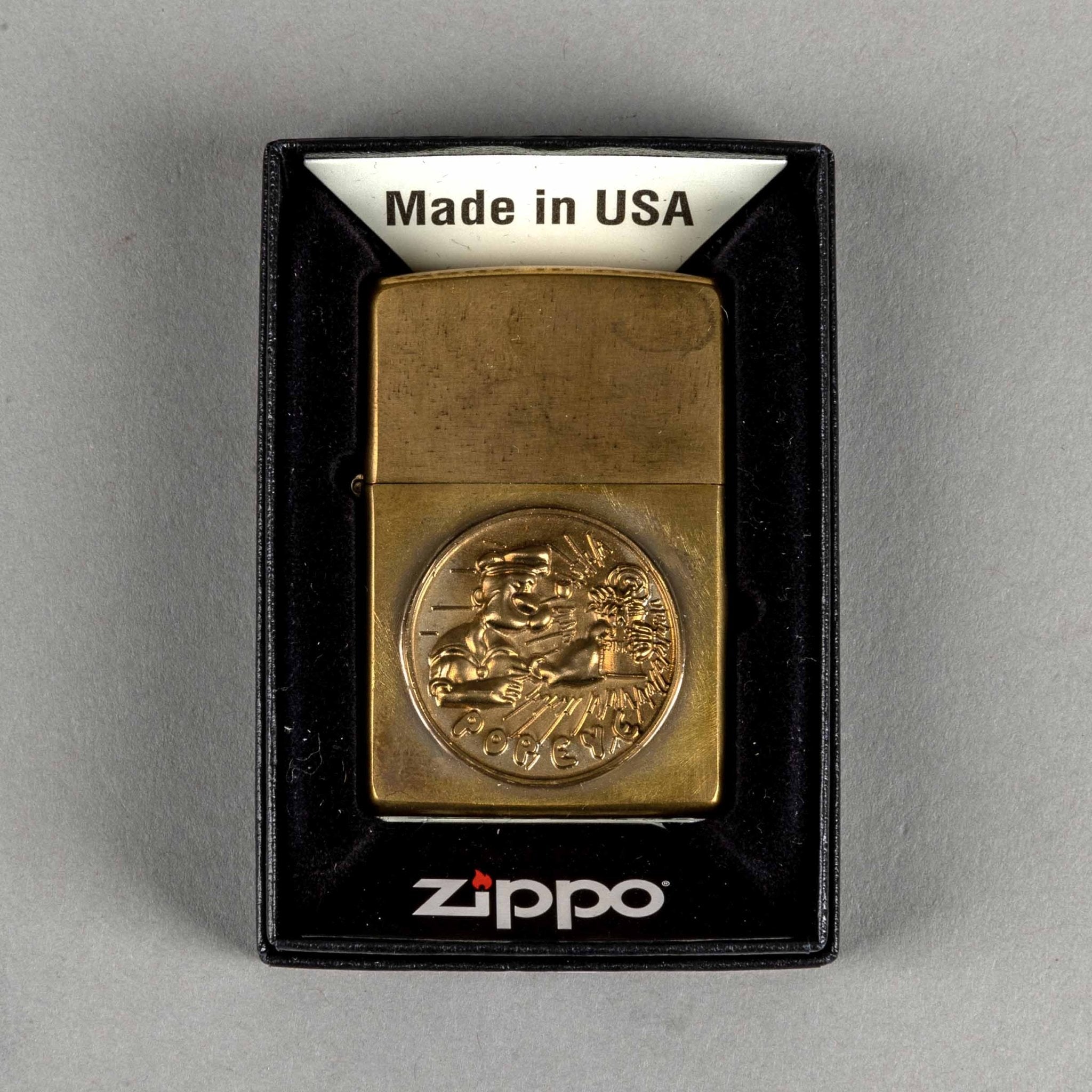 Fine jewelryZippo Popeye BronzeLighterBritish Parts Lucerne