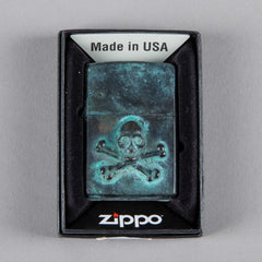 Fine jewelryZippo Skull bronze patinatedLighterBritish Parts Lucerne