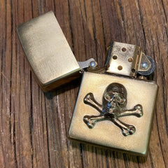 Fine jewelryZippo Skull BronzeLighterBritish Parts Lucerne