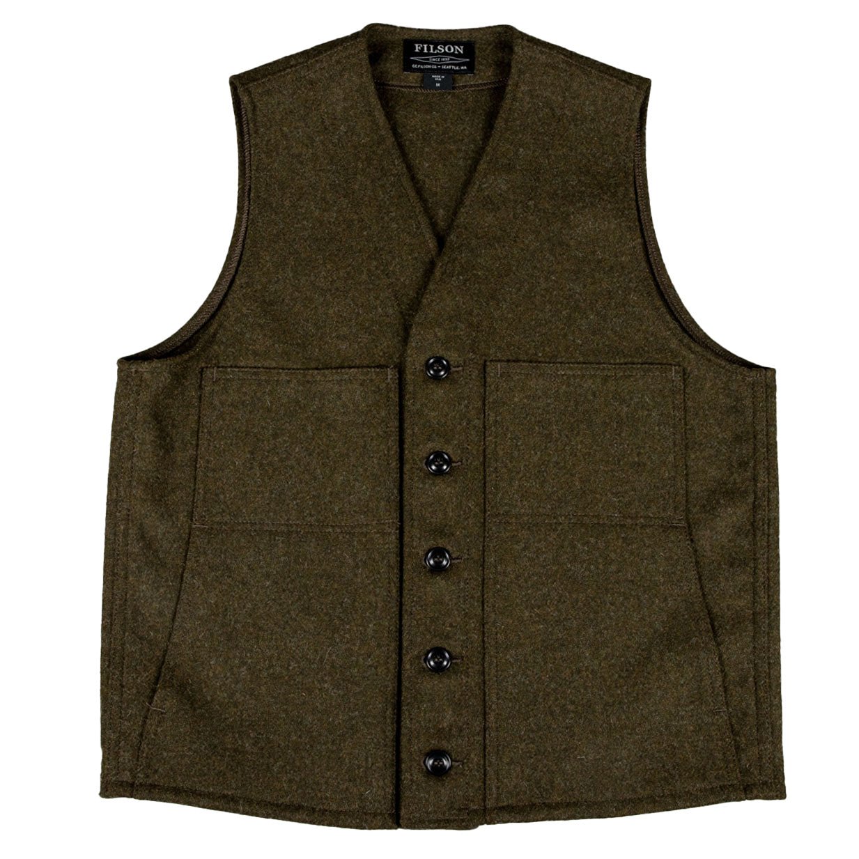 FilsonMackinaw Wool Vest Forest GreenVestsBritish Parts Lucerne