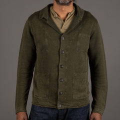 G.R.P.3 Pocket Jacket Linen Dark GreenCardiganBritish Parts Lucerne