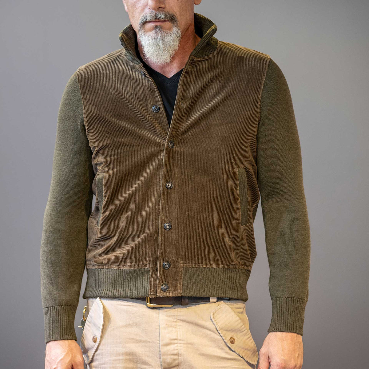 G.R.P.Buttons Jacket GreenCardiganBritish Parts Lucerne