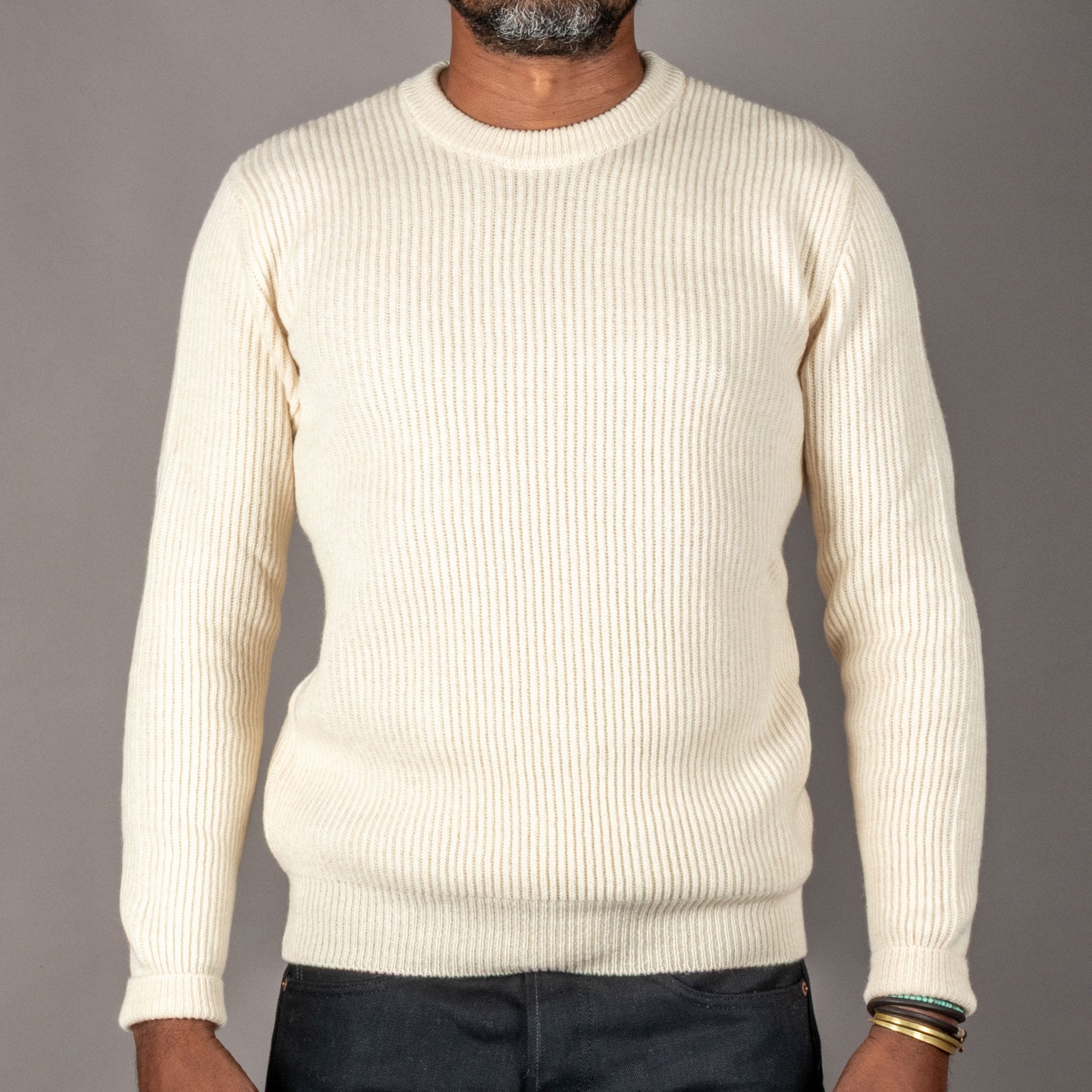 G.R.P.Crewneck CI10 EcruPulloverBritish Parts Lucerne