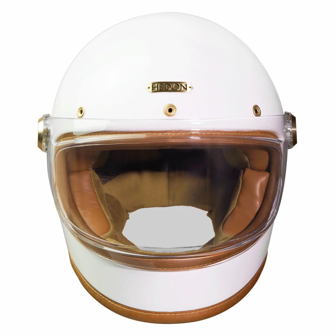 HedonHeroine Racer 2.0 motorcycle helmet Knight WhiteHelmetBritish Parts Lucerne