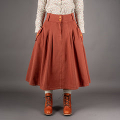 Hen's TeethWomens Skirt Canvas Brick RedRockBritish Parts Lucerne