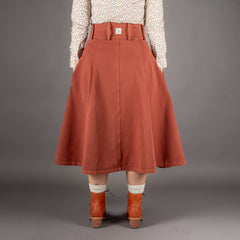 Hen's TeethWomens Skirt Canvas Brick RedRockBritish Parts Lucerne