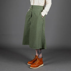 Hen's TeethWomens Skirt Herringbone Military GreenRockBritish Parts Lucerne