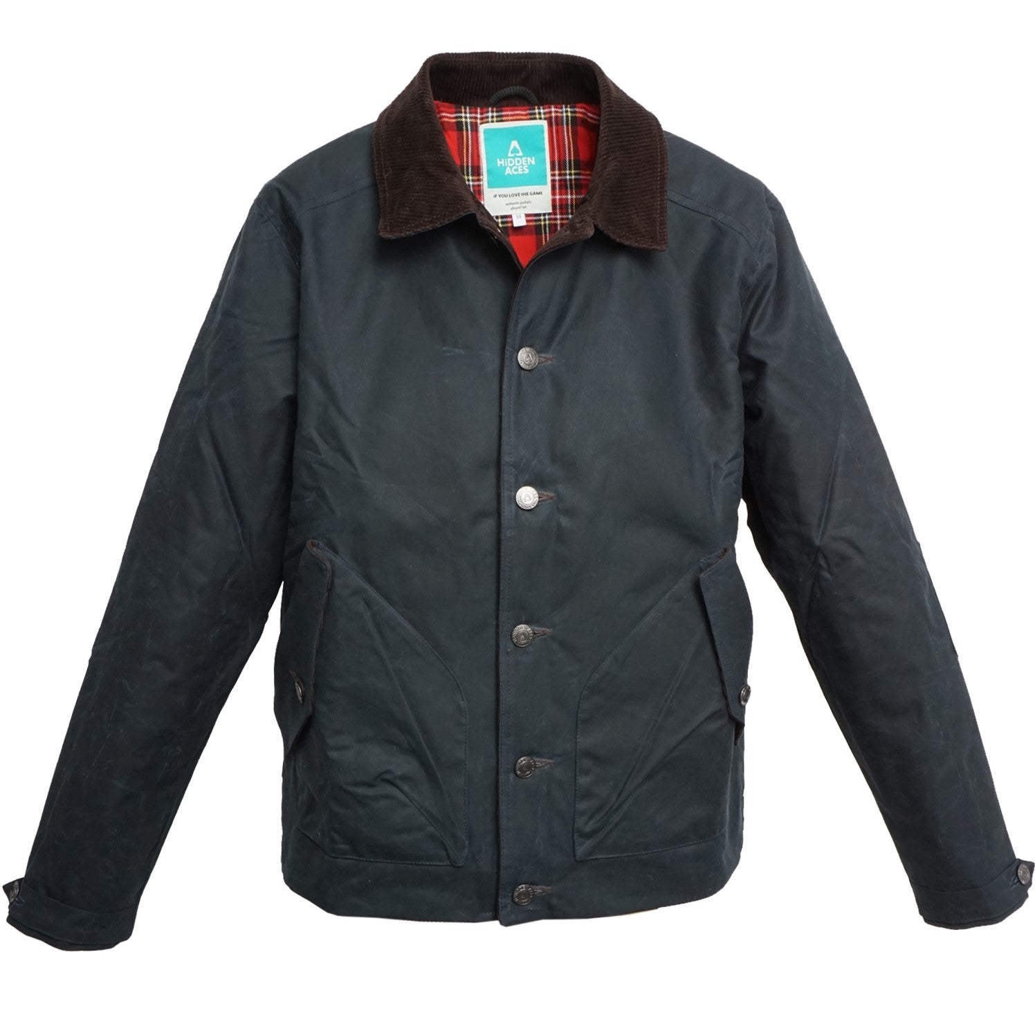 Hidden AcesPollux Evo wax jacket in navy blueJacketsBritish Parts Lucerne