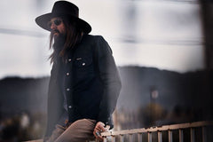 IndigoferaCopeland overshirt made from selvedge denim in gunpowder blackOvershirtBritish Parts Luzern