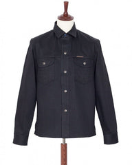 IndigoferaCopeland overshirt made from selvedge denim in gunpowder blackOvershirtBritish Parts Luzern