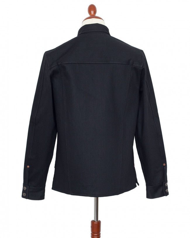 IndigoferaCopeland overshirt made from selvedge denim in gunpowder blackOvershirtBritish Parts Luzern