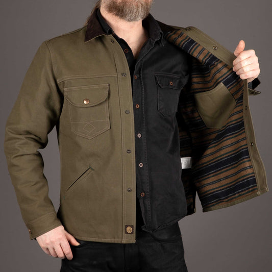 IndigoferaFargo Rider Jacket in Moss GreenJacketsBritish Parts Lucerne