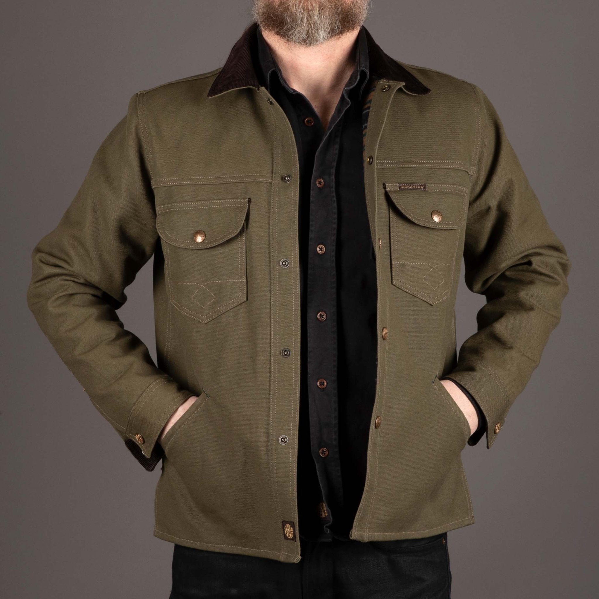 IndigoferaFargo Rider Jacket in Moss GreenJacketsBritish Parts Lucerne