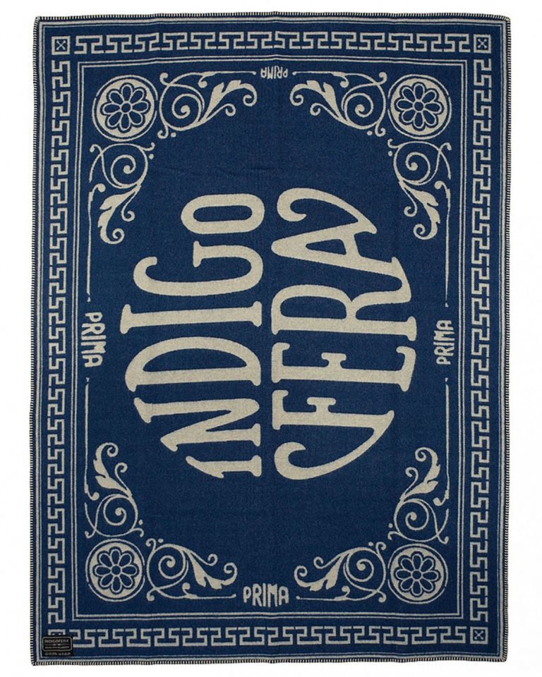 IndigoferaLogo wool blanketBlanketsBritish Parts Lucerne