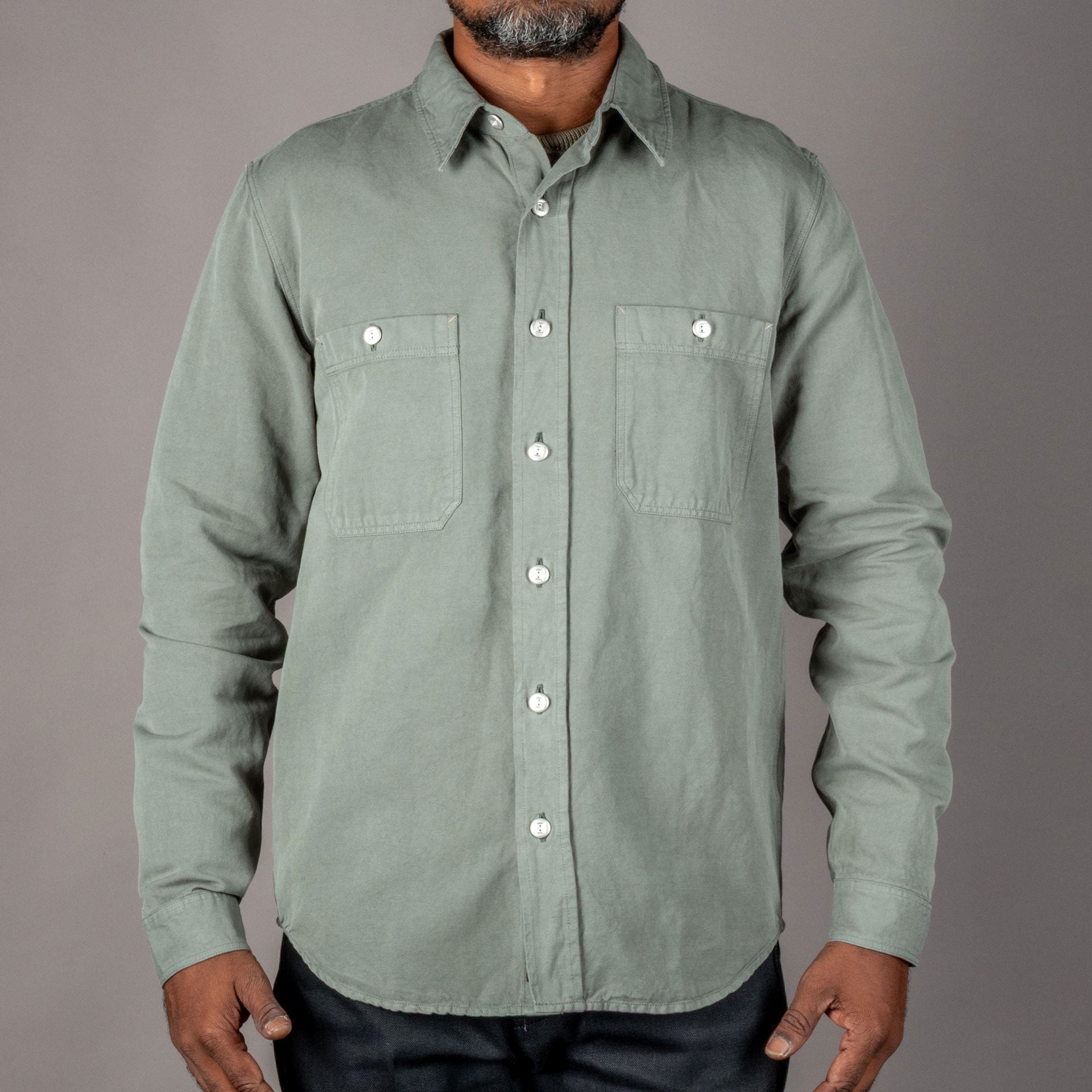 IndigoferaMcAllen Shirt Sage GreenShirtBritish Parts Lucerne