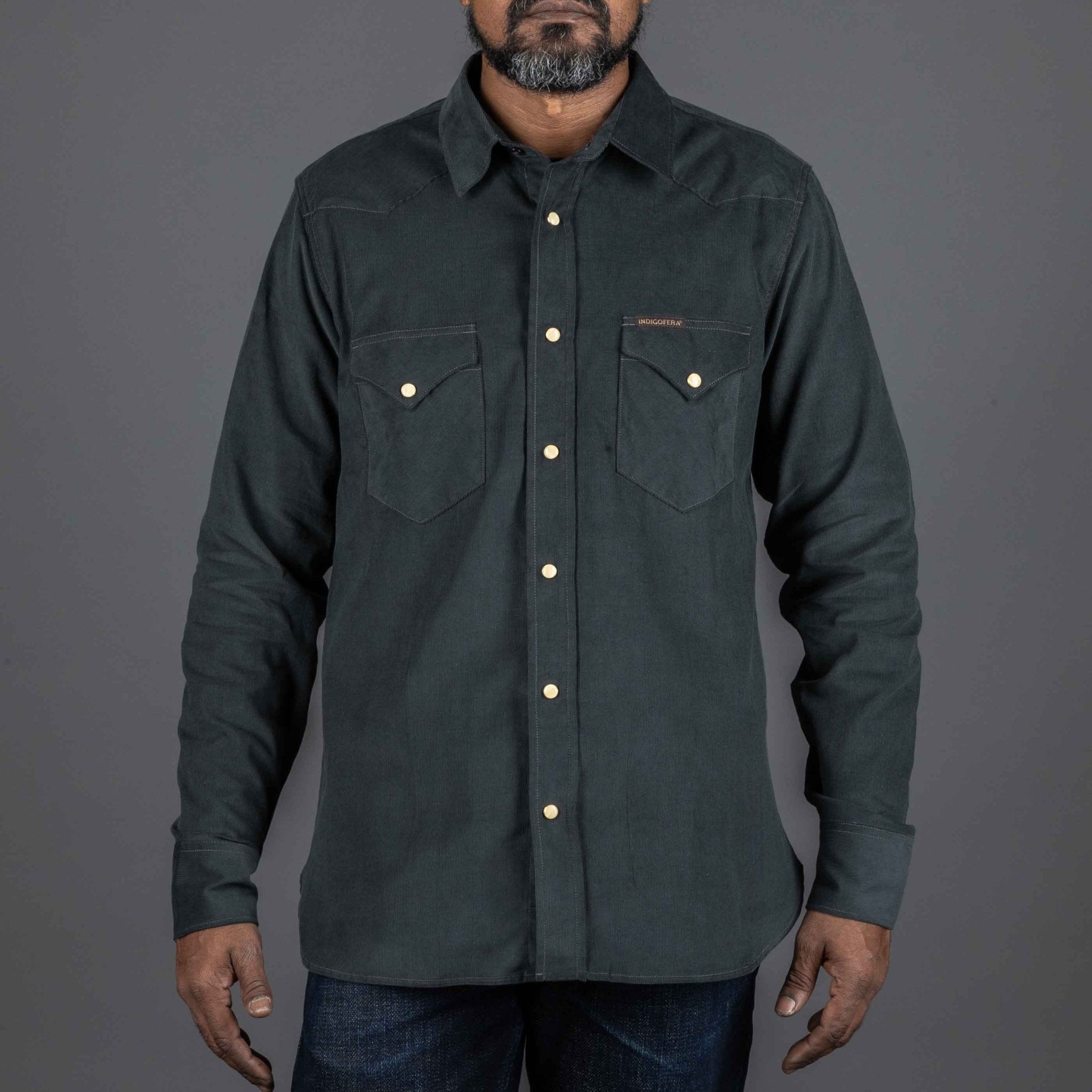IndigoferaSideras Cord Shirt PetrolShirtBritish Parts Lucerne