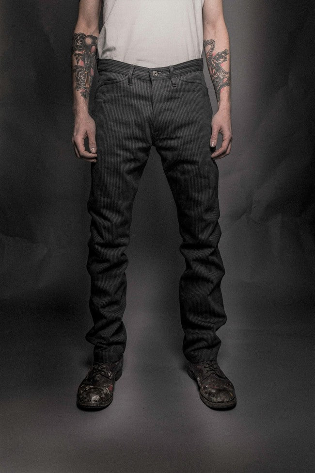 IndigoferaSwearengen Hickory Stripe Twill 12oz gray blackPantsBritish Parts Lucerne
