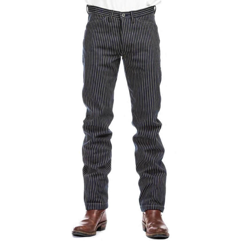 IndigoferaSwearengen Single Stripe Twill 12oz blue beigePantsBritish Parts Lucerne