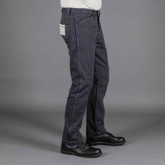 IndigoferaSwearengen Single Stripe Twill 12oz blue beigePantsBritish Parts Lucerne