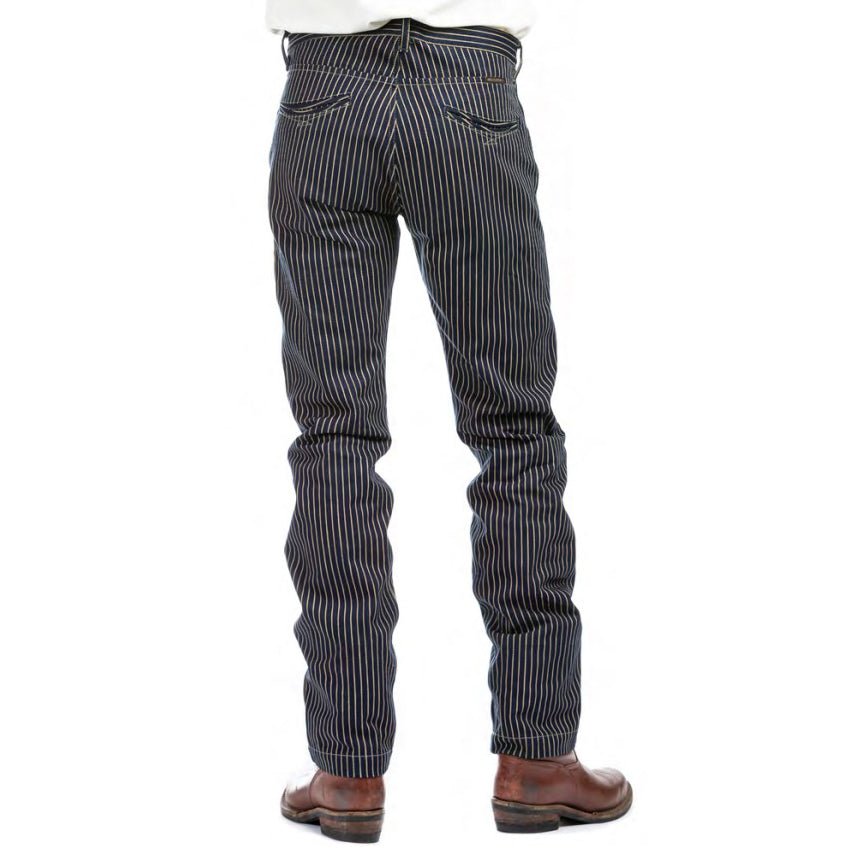 IndigoferaSwearengen Single Stripe Twill 12oz blue beigePantsBritish Parts Lucerne
