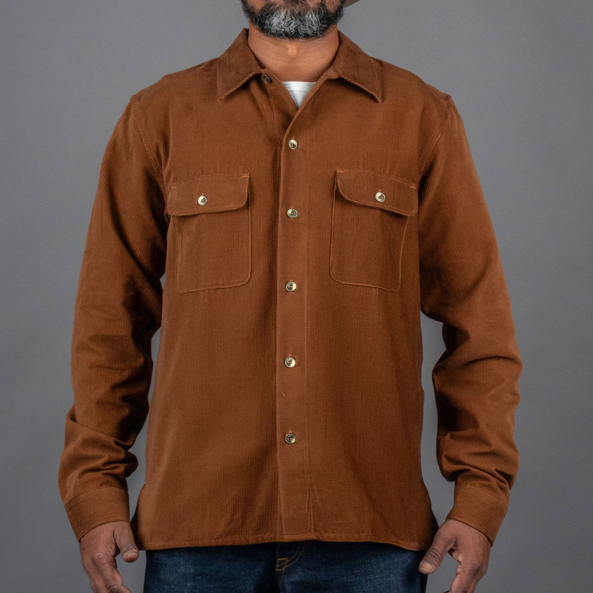 IndigoferaWebster Square Corduroy RustShirtBritish Parts Lucerne