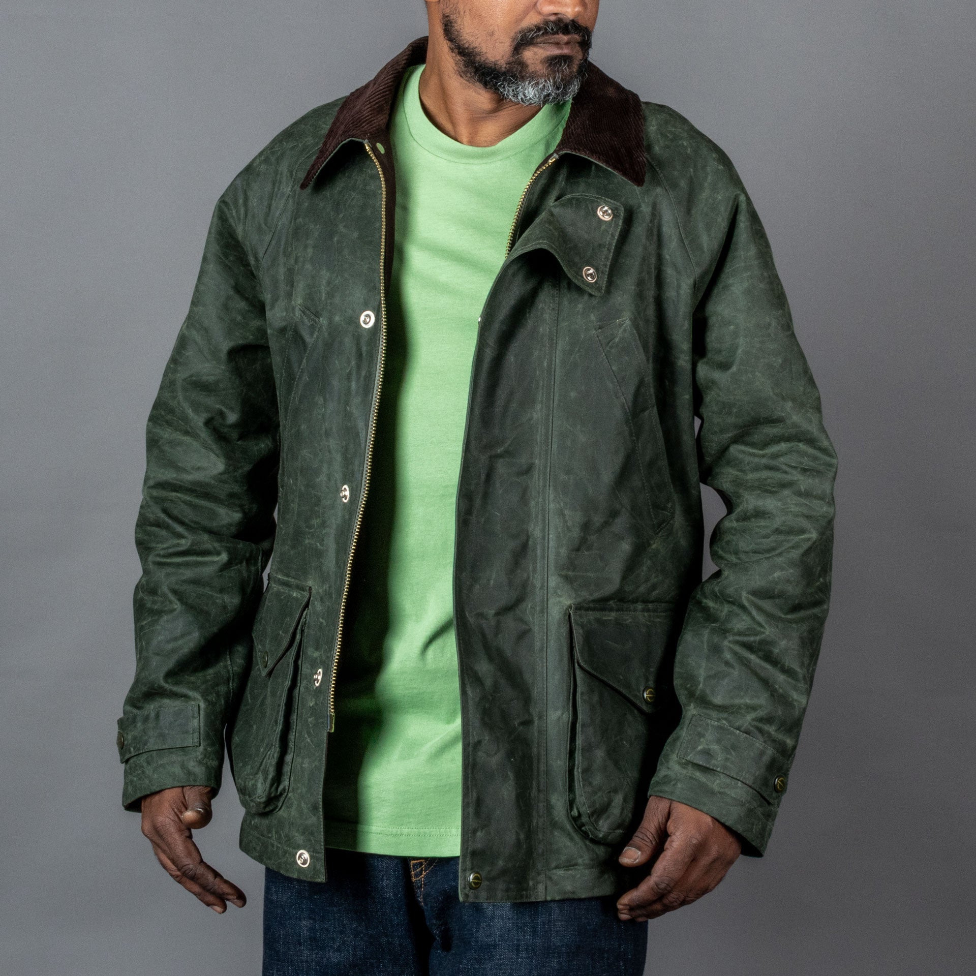 Manifattura CeccarelliRain Caban wax jacket dark greenJacketsBritish Parts Lucerne