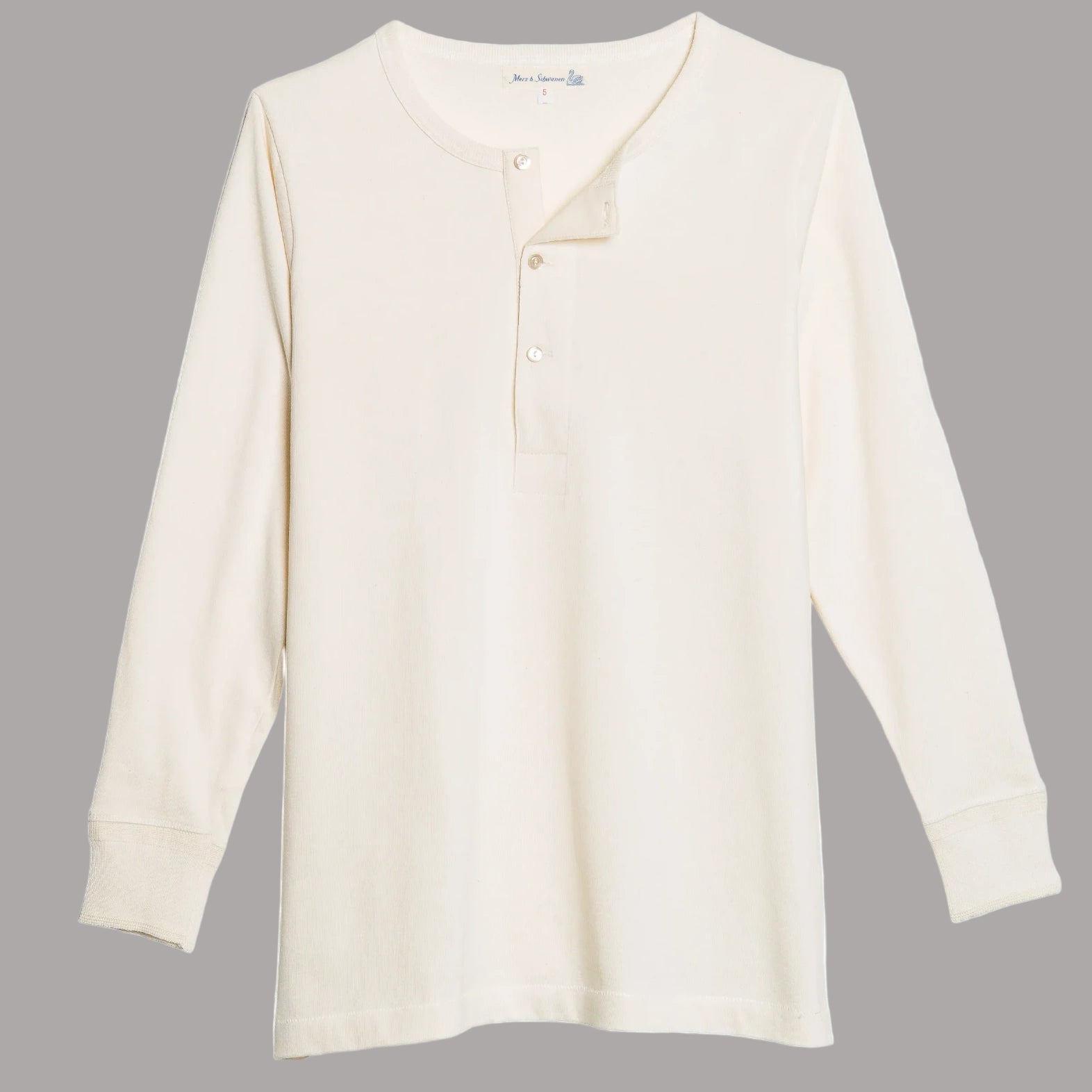 Merz b. Schwanen206 Button placket shirt natureHenleyBritish Parts Lucerne