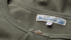 Merz b. Schwanen206 Button placket shirt olive (Army)HenleyBritish Parts Lucerne