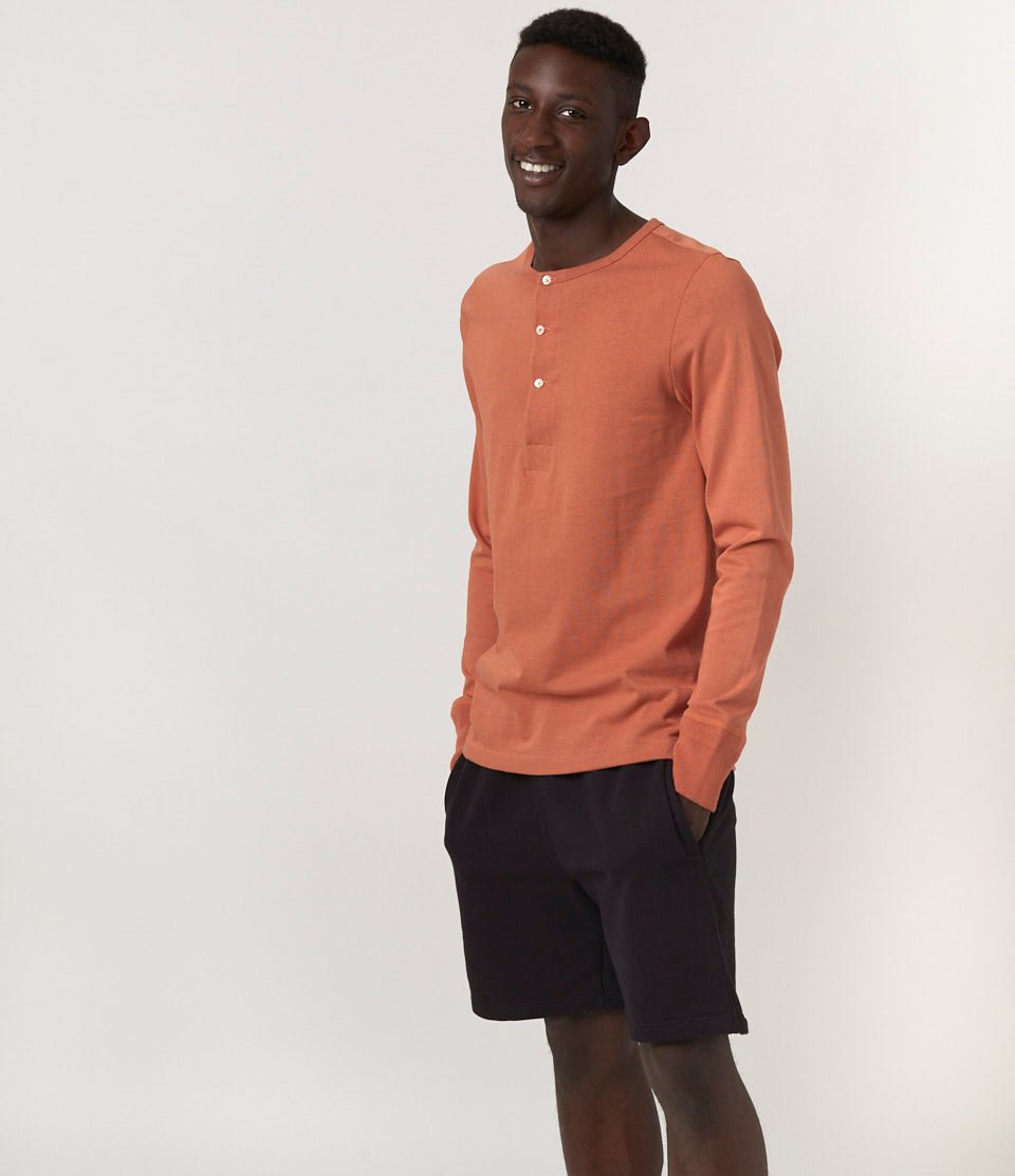 Merz b. Schwanen206 Button placket shirt SunsetHenleyBritish Parts Lucerne