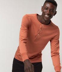 Merz b. Schwanen206 Button placket shirt SunsetHenleyBritish Parts Lucerne