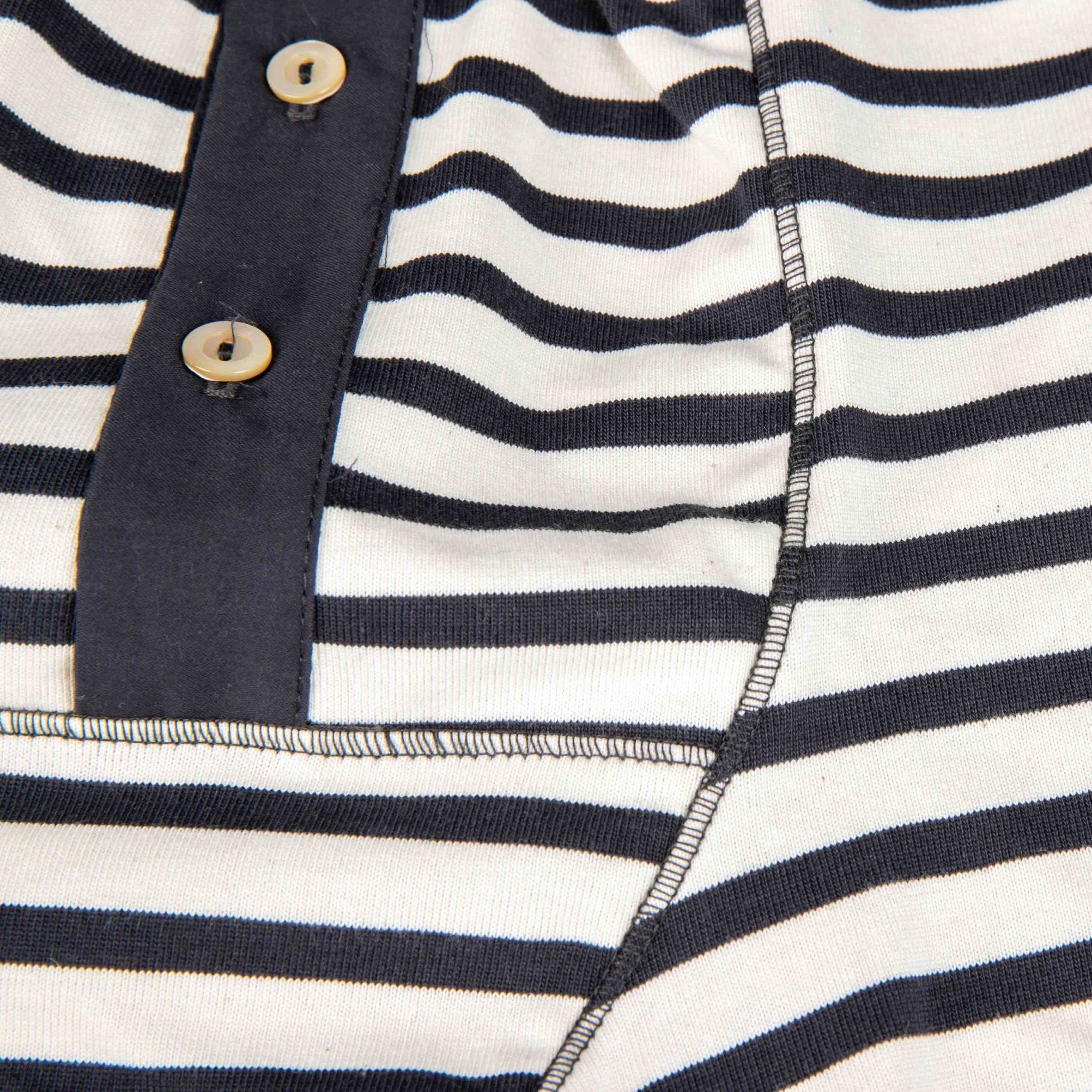 Merz b. SchwanenMen's boxer striped with button placket slate/natural underpantsBritish Parts Lucerne