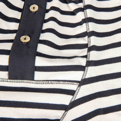 Merz b. SchwanenMen's boxer striped with button placket slate/natural underpantsBritish Parts Lucerne