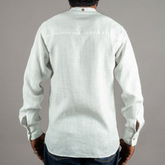 Pike Brothers1923 Buccanoy Shirt Linen White BlueShirtBritish Parts Lucerne