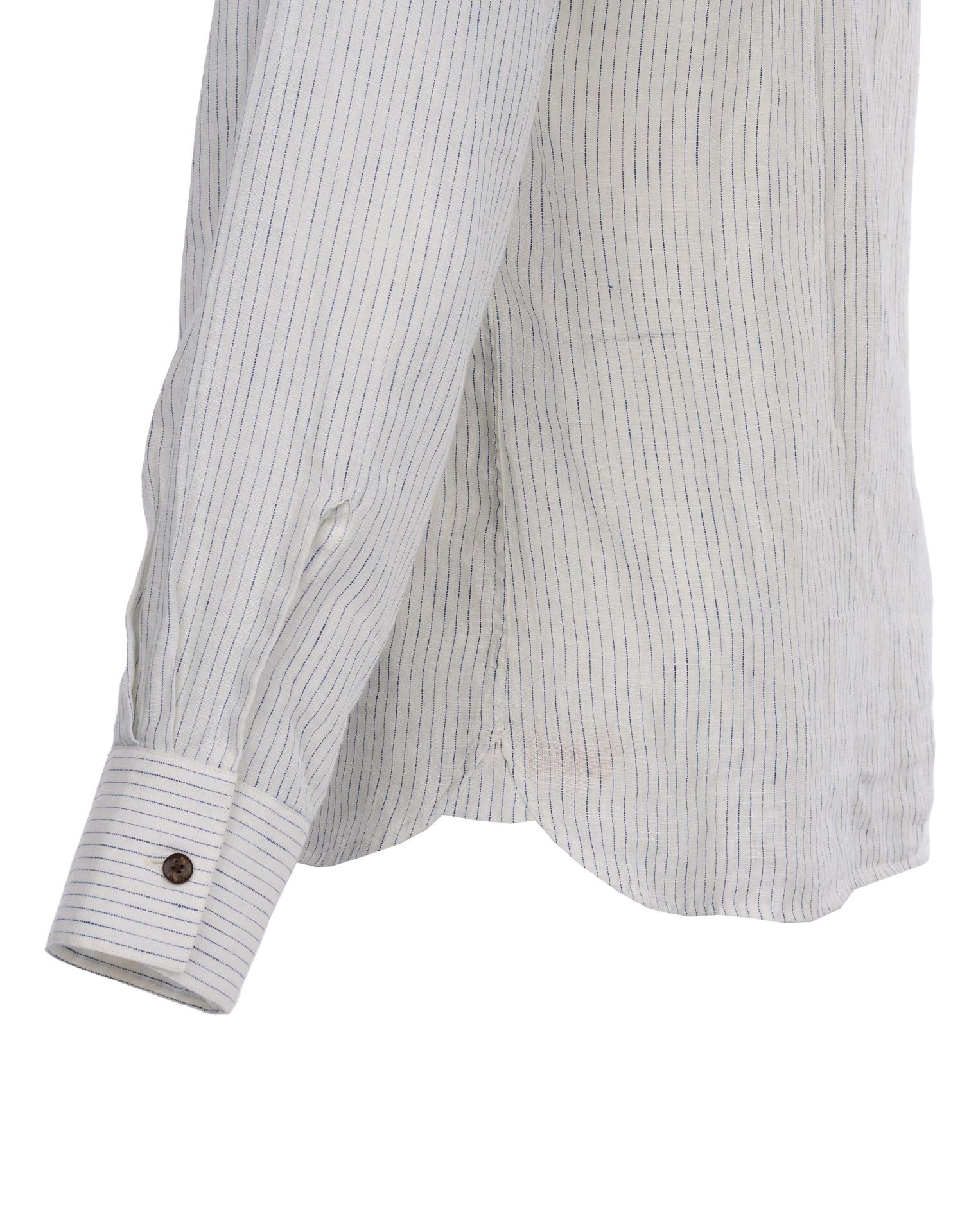 Pike Brothers1923 Buccanoy Shirt Linen White BlueShirtBritish Parts Lucerne