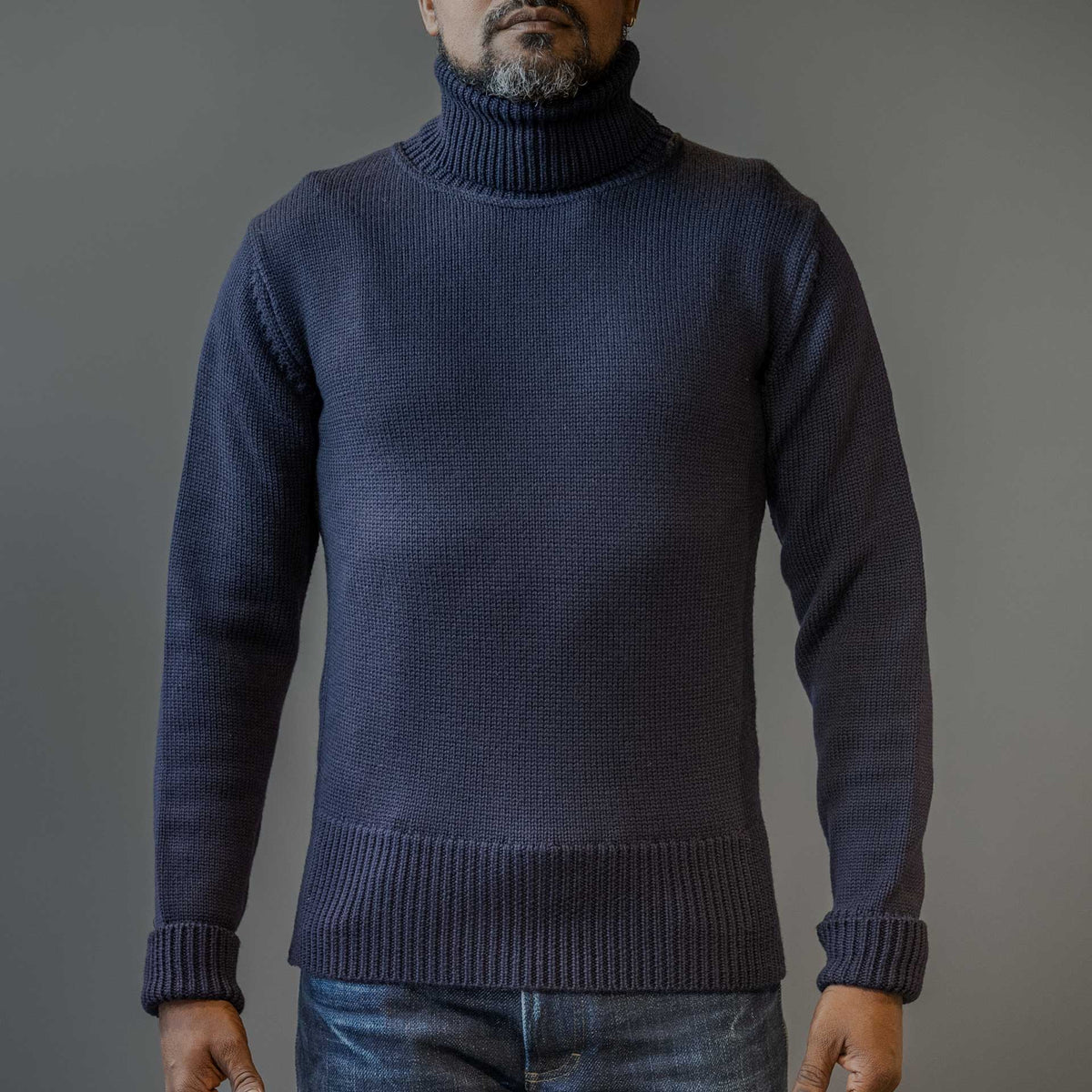 Pike Brothers1923 Turtle Neck Sweater dark navyPulloverBritish Parts Lucerne