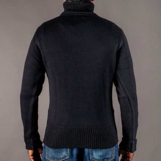 Pike Brothers1923 Turtle Neck Sweater blackPulloverBritish Parts Lucerne