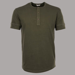 Pike Brothers1927 Henley Shirt Short Sleeve Mojave greenHenleyBritish Parts Lucerne