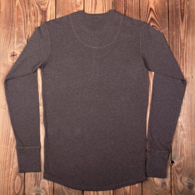 Pike Brothers1927 Henley Shirt long sleeve brown melangeHenleyBritish Parts Lucerne