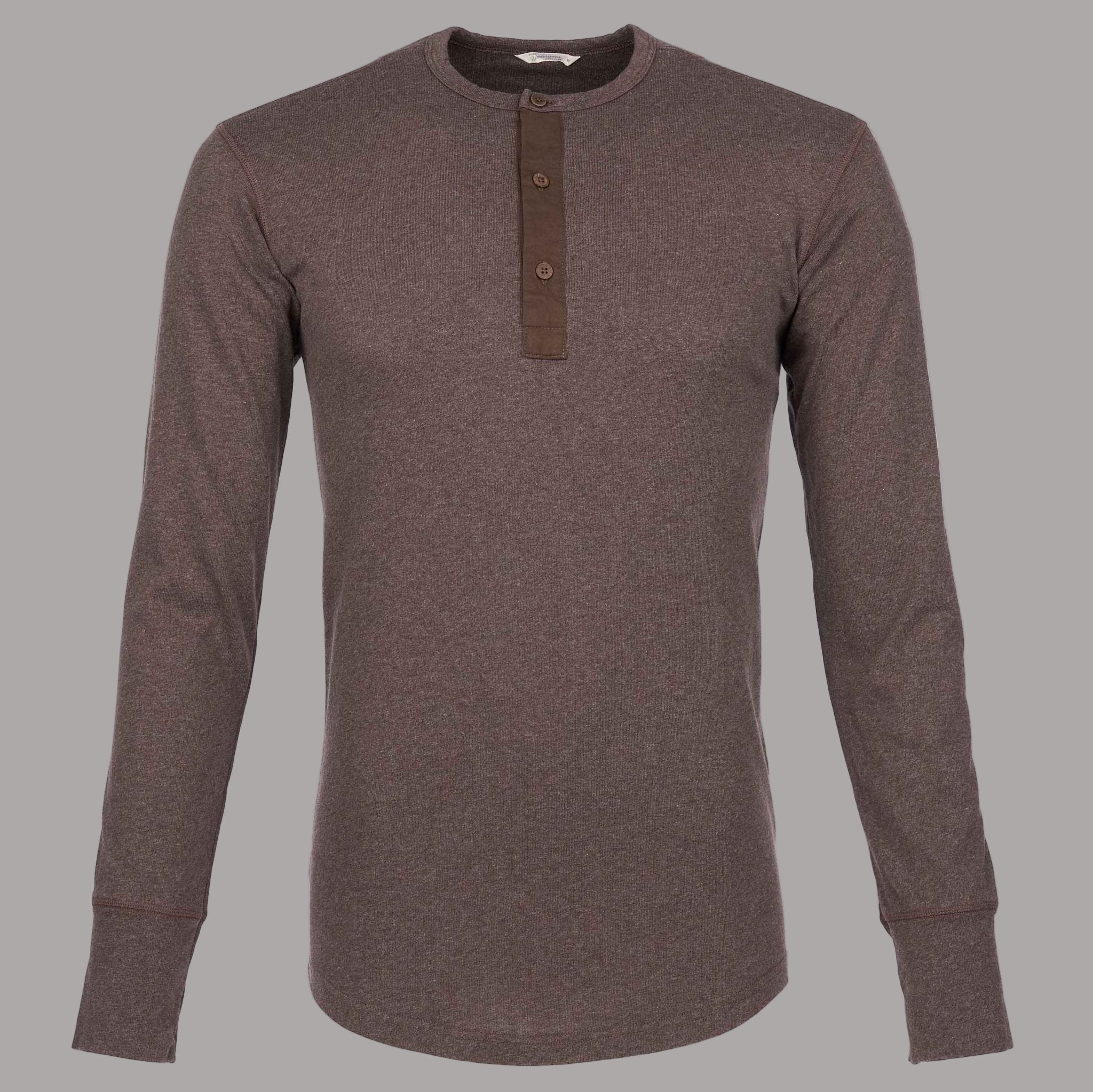 Pike Brothers1927 Henley Shirt long sleeve brown melangeHenleyBritish Parts Lucerne