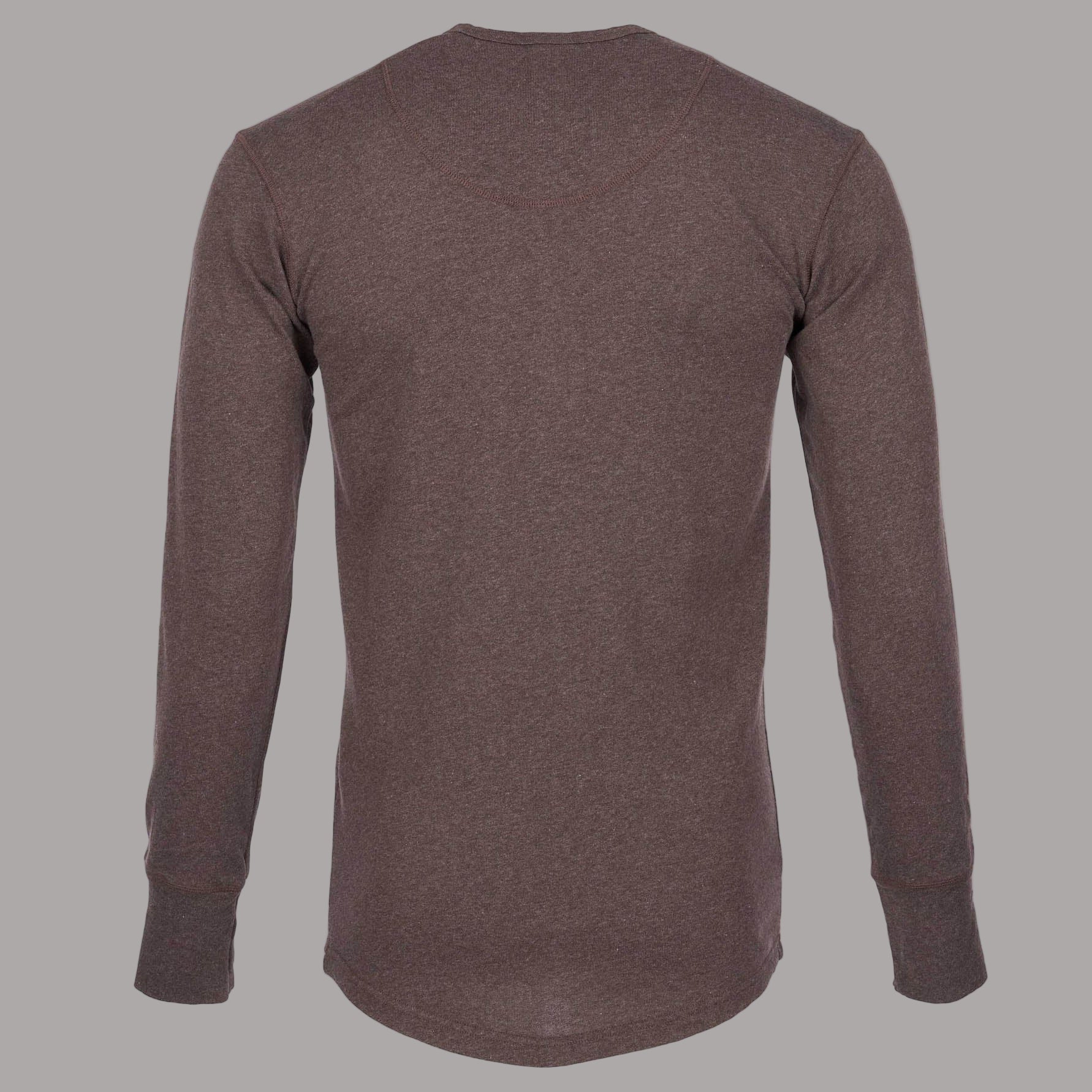 Pike Brothers1927 Henley Shirt long sleeve brown melangeHenleyBritish Parts Lucerne