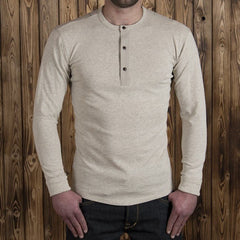 Pike Brothers1927 Henley Shirt long sleeve ecru melangeHenleyBritish Parts Lucerne