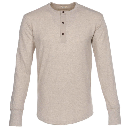 Pike Brothers1927 Henley Shirt long sleeve ecru melangeHenleyBritish Parts Lucerne