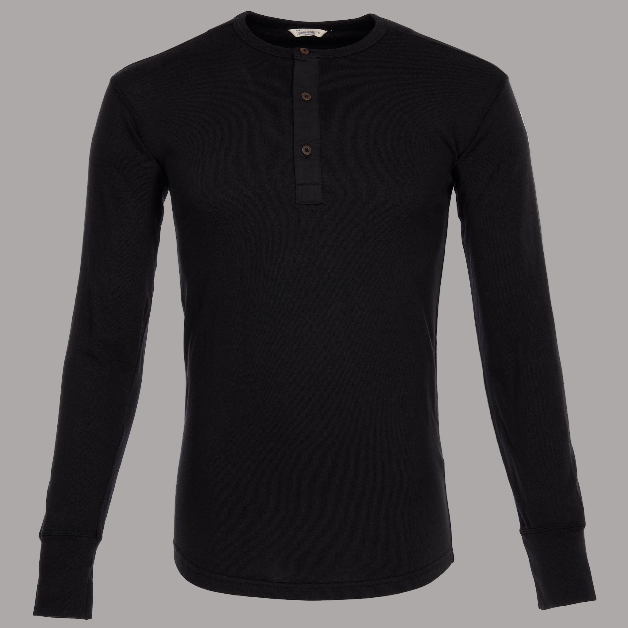 Pike Brothers1927 Henley Shirt long sleeve faded blackHenleyBritish Parts Lucerne