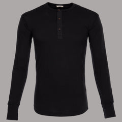 Pike Brothers1927 Henley Shirt long sleeve faded blackHenleyBritish Parts Lucerne