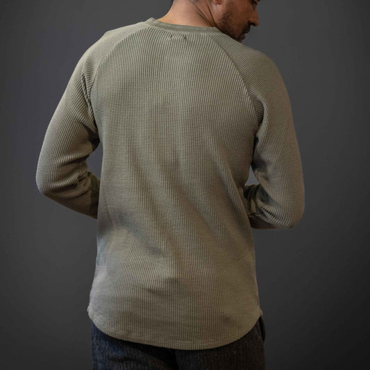 Pike Brothers1936 Waffle Shirt ArmyHenleyBritish Parts Lucerne